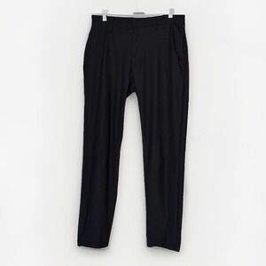 Fabletics Black Performance Pants Mens 31x30 Stretch Golf Travel Dress Chino
